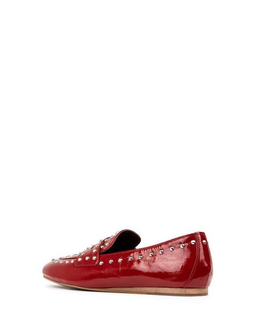 Donald J Pliner Red Studded Loafer