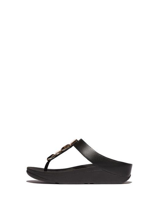 Fitflop Black Fino Multistone Flip Flop