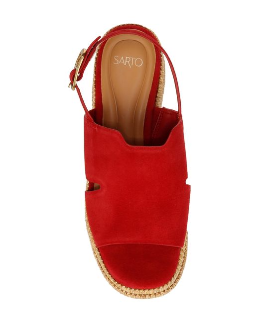 Sarto Red Tamryn Wedge Sandal