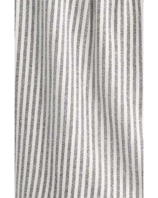 Alex Crane Gray Cloud Stripe Organic Cotton Flannel Button-Up Shirt for men