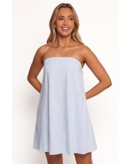 Petal & Pup Blue Arles Strapless Minidress
