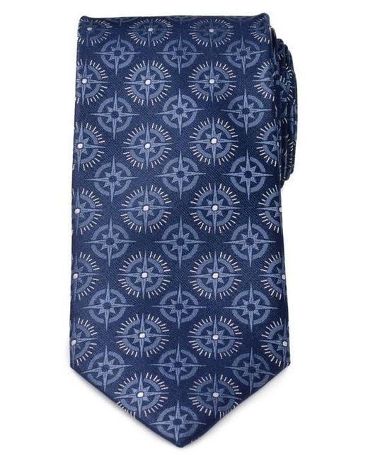 Cufflinks Inc. Blue Compass Hidden Message Silk Tie for men