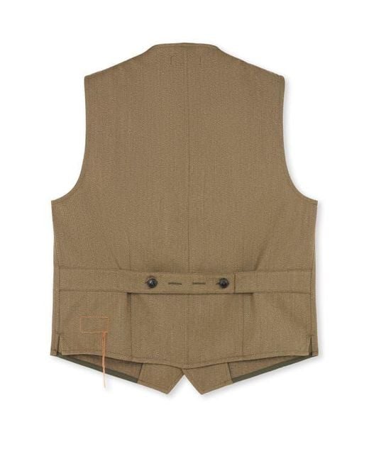 Fortela Green Donald Twill Cotton Gilet for men