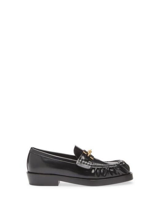 Balmain Gray Sync Glazed Leather Loafer for men