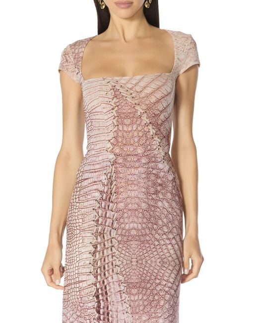 AFRM Pink Square Neck Cap Sleeve Top