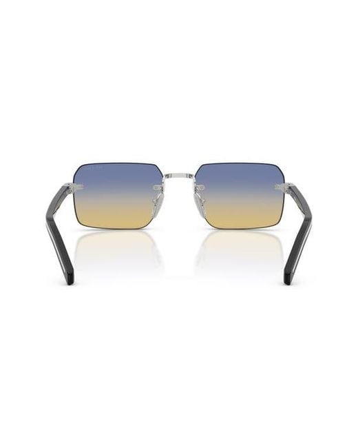Prada Blue 55Mm Gradient Rectangular Sunglasses for men