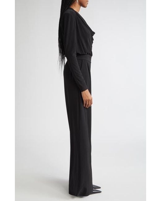 Ramy Brook Black Eden Cowl Neck Wide Leg Jumpsuit