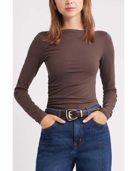 Open Edit Multicolor Ruched Side Top