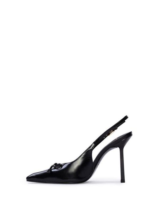 Black Suede Studio Black Vie Slingback Pointed Toe Pump