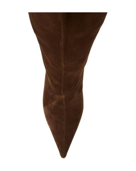 Jeffrey Campbell Brown Pinpoint Pointed Toe Knee High Boot