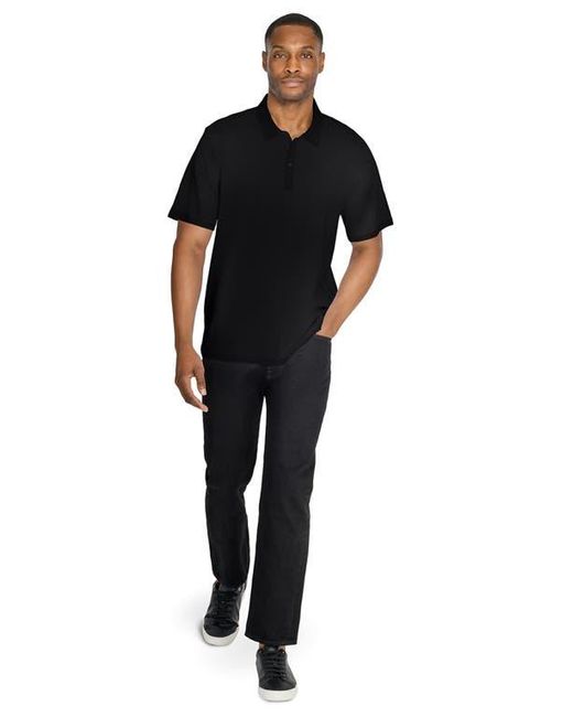 W.r.k. Black Solid Reworked Slim Fit Polo for men