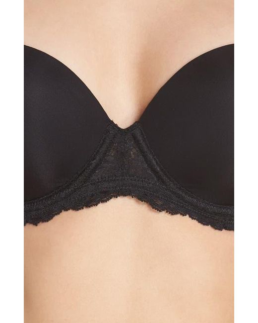 On Gossamer Black Beautifully Basic Strapless Underwire Bra