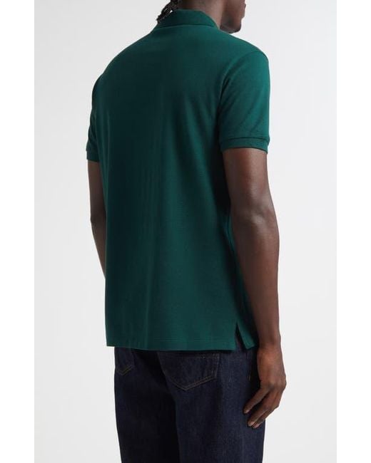 Ralph Lauren Green Embroidered Polo Bear Cotton & Cashmere Piqué Polo for men