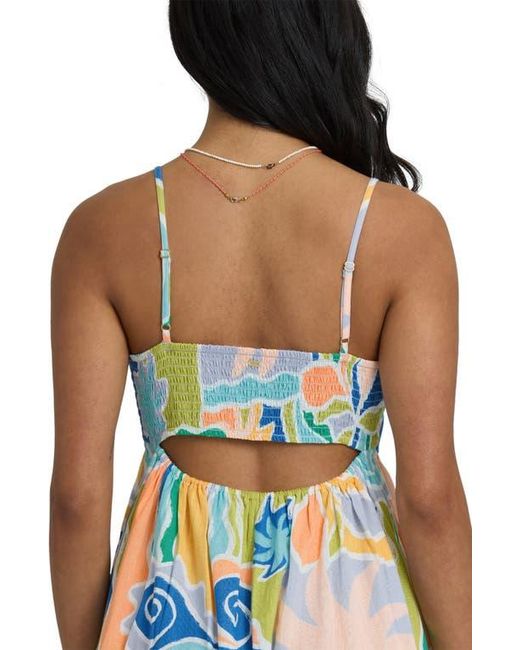 Billabong Island Life Cotton & Linen Midi Sundress in Blue | Lyst