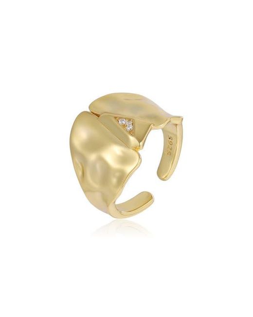 Retro Chic White Snowing Ring