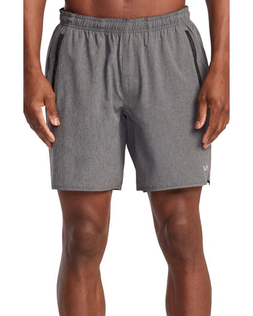 RVCA Gray yogger Stretch Athletic Shorts for men