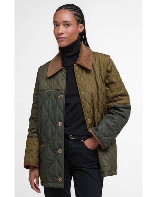 Barbour Black Lorrie Convertible Quilted Jacket