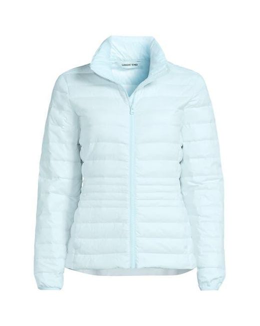 Lands' End Blue Wanderweight Ultralight Packable Down Jacket