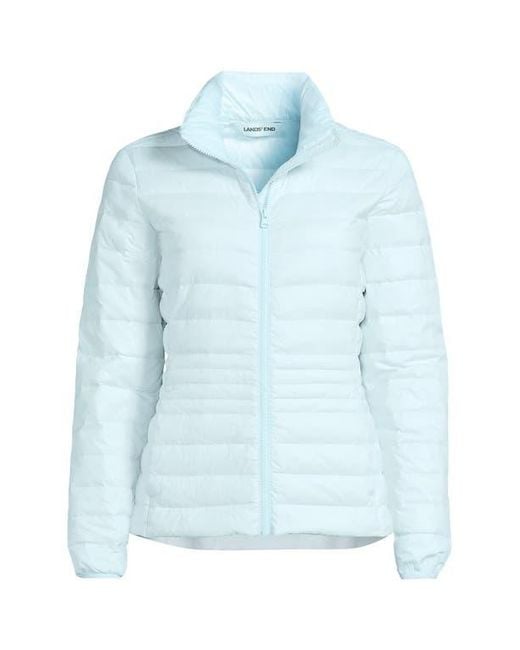 Lands' End Blue Wanderweight Ultralight Packable Down Jacket