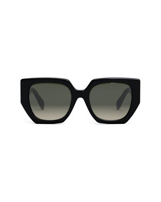 Céline Black Triomphe 55mm Gradient Butterfly Sunglasses