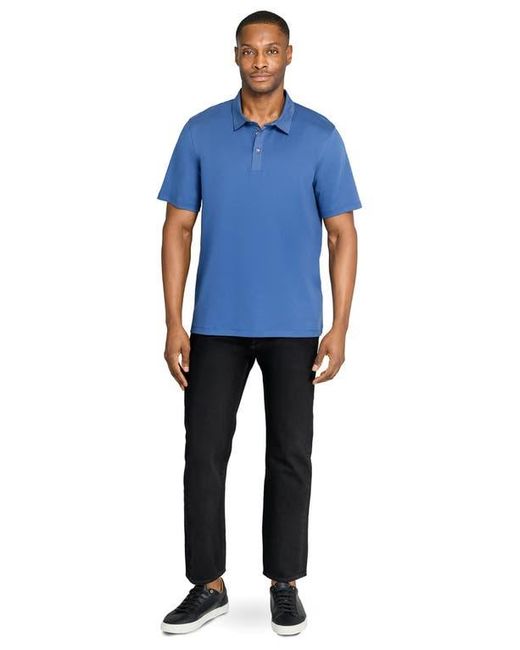 W.r.k. Blue Solid Reworked Slim Fit Polo for men