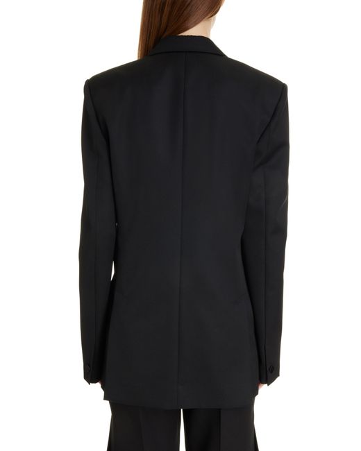 Givenchy Black Double Breasted Wool & Mohair Jacket