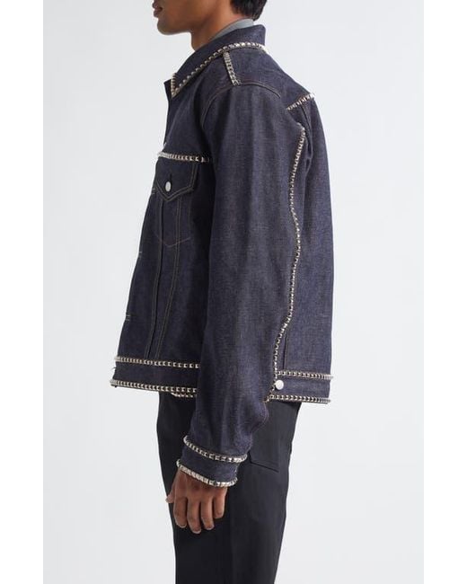 TAKAHIROMIYASHITA TheSoloist. Stud Embellished Denim Tracker