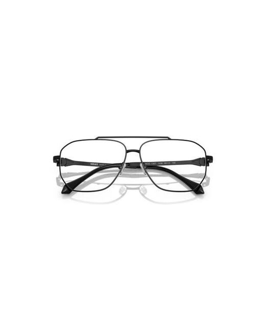 Versace Black 59Mm Square Optical Glasses for men