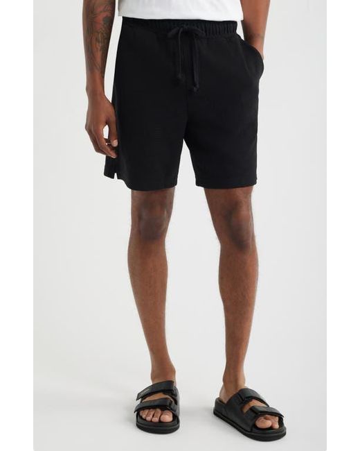 Open Edit Blue Knit Drawstring Shorts for men