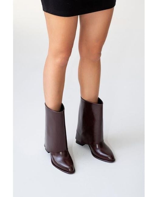 Prologue Shoes Brown Ellas Chunky Heel Boot