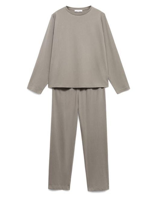 Mango Multicolor Plain Cotton Pajamas