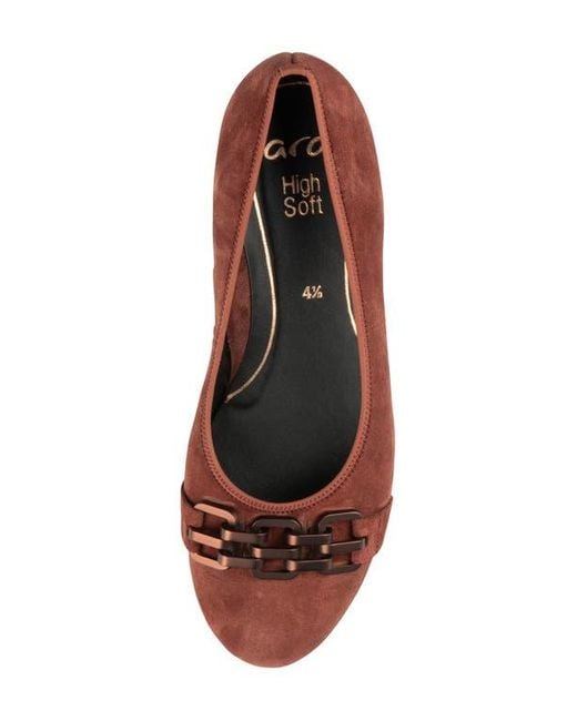 Ara Brown Scout Chain Ballet Flat