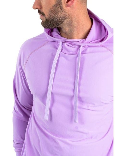 Maceoo Purple Solid Cotton Hoodie for men