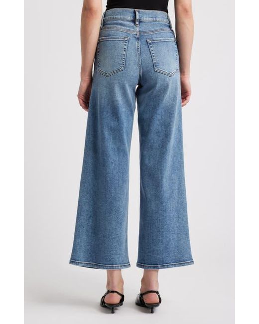 FRAME Blue Le Pixie High Waist Slim Palazzo Jeans