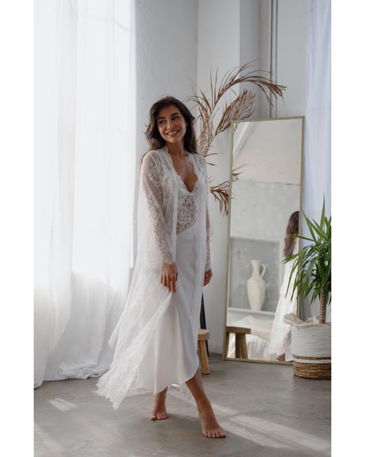 In Bloom White Marry Me Lace Robe