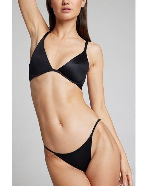 Negative Underwear Black Glacé String Bikini