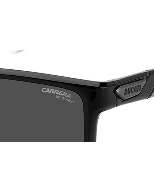 Carrera Black X Ducati Carduc 60Mm Rectangular Sunglasses for men