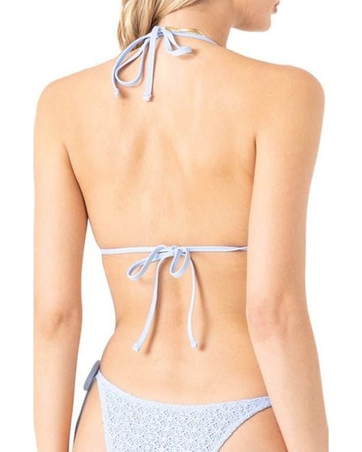 Roxy Blue Mini Tiki Triangle Bikini Top