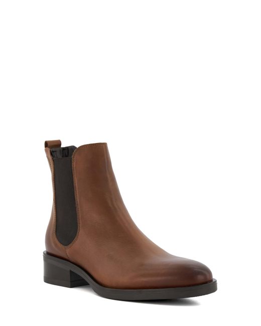 Dune Brown Panoramic Chelsea Boot