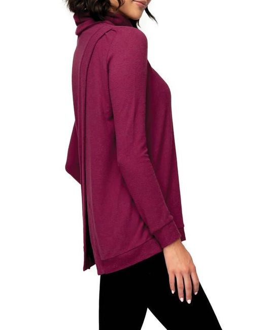 Gibsonlook Red Cozy Crossover Back Tunic Sweater