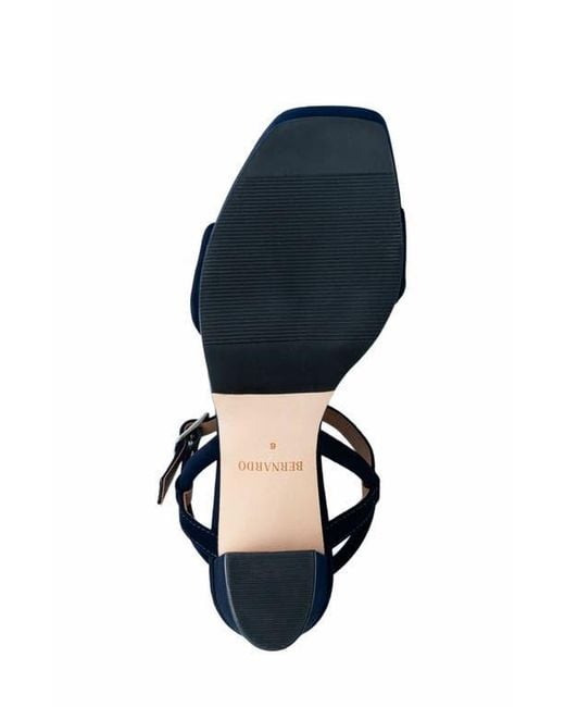 Bernardo Blue Canto Platform Sandal