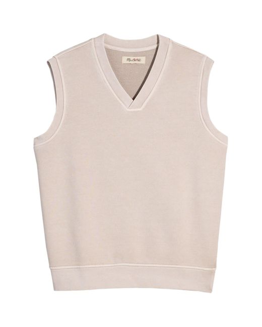 Madewell Natural Brushed Terry Sweatshirt Vest for men