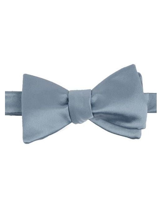 Brooklyn Brigade Blue Solid Satin Bow Tie for men