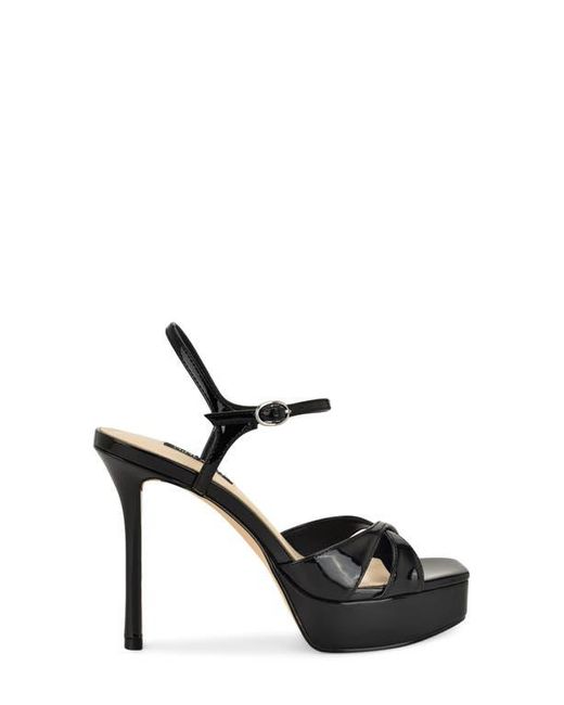 Nine West Black Tates Ankle Strap Platform Sandal