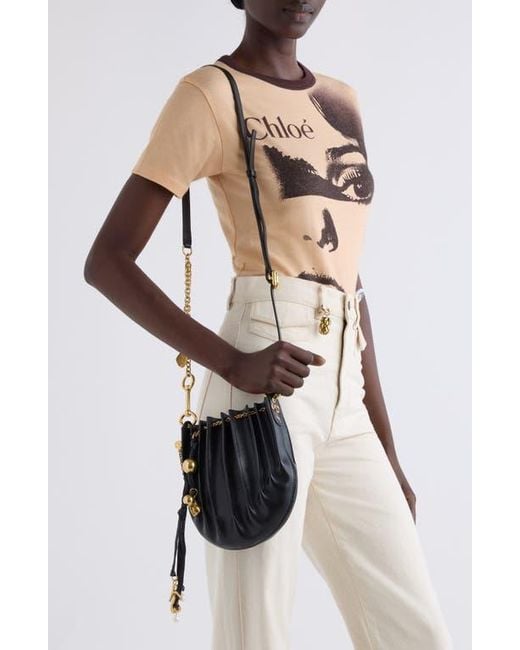 Chloé Sea Treasures Leather Crossbody Bag in Black | Lyst