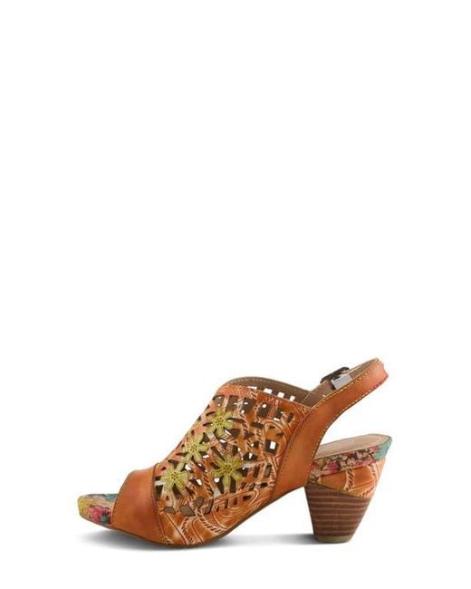 Spring Step Brown Eclipsing Slingback Sandal