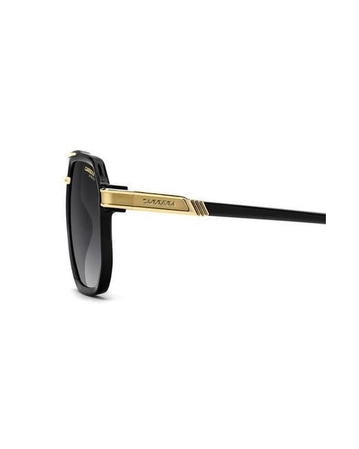 Carrera Black 60Mm Rectangular Flat Top Sunglasses for men