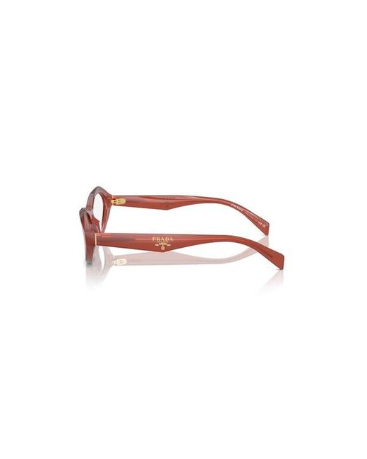 Prada Red 55Mm Irregular Optical Glasses