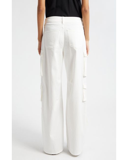 Alice + Olivia White Alice + Olivia Olympia Mr. baggy Cargo Pants