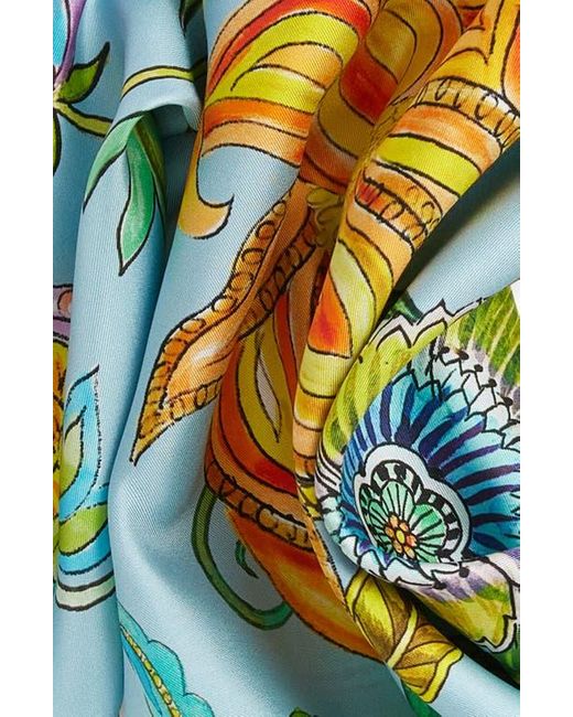 Echo Blue Sunkissed Silk Square Scarf